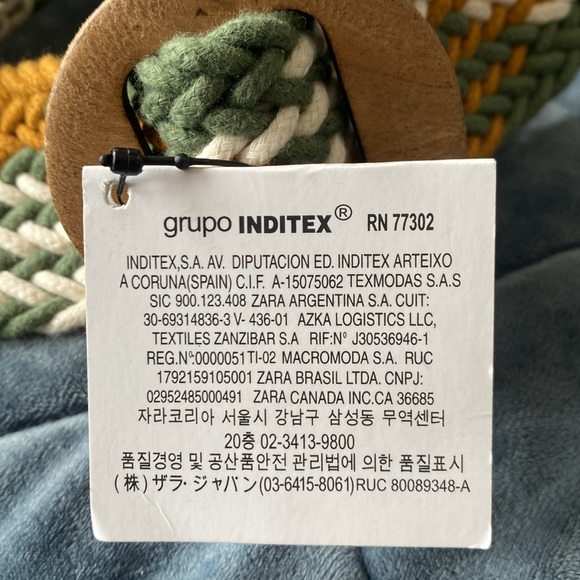 NWT Zara Cotton Knit Belt - Picture 5 of 9